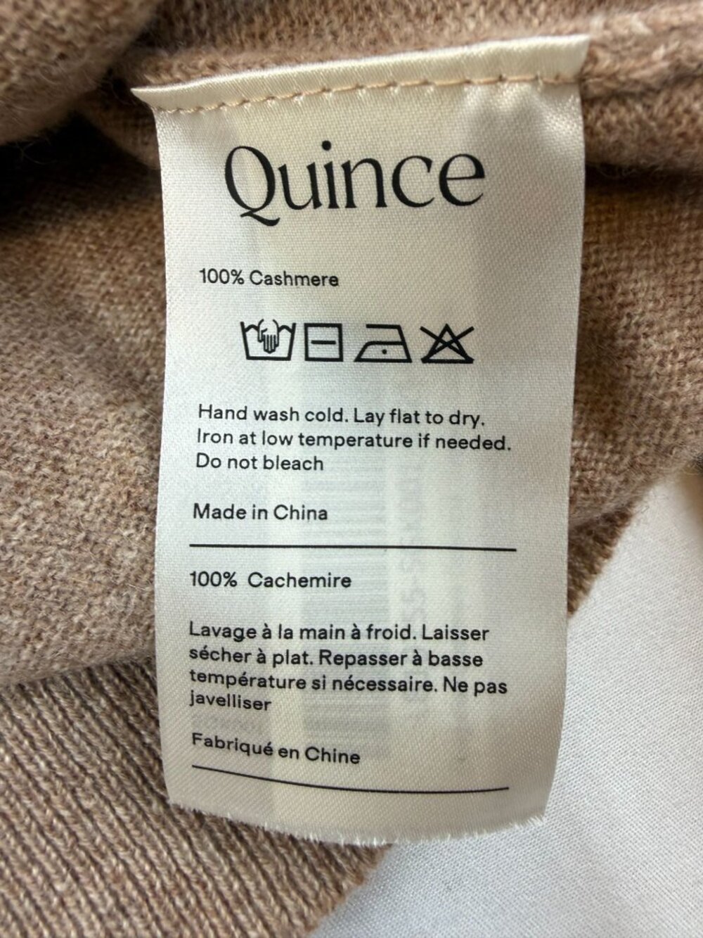 NWT Quince Mongolian Cashmere Oversized Crewneck Sweater in Oatmeal Sz M - Picture 7 of 10